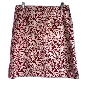 GAP 100% Cotton Casual Lightweight Skirt Aline Print Size 12 Maximal Busy